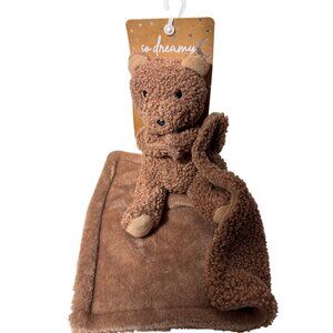 So Dreamy Lovey Baby Blanket 10" x 10" Cozy Security Blankie & Plush Friend